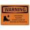 Signmission OSHA, Crushing Hazard Outriggers Stand Clear, 14in X 10in Rigid Plastic, 10" W, 14" L, Landscape OS-WS-P-1014-L-12540 - alternate 1